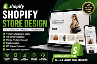 design shopify store, shopify website design, dropshipping store shopify expert