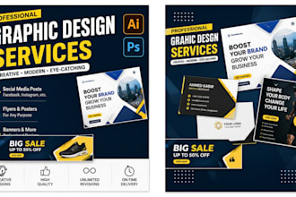 design modern social media post design for instagram facebook posts