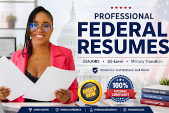write federal resume for usajobs, gs level, and military transition with ksa