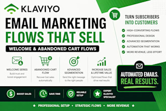 design klaviyo flows email marketing automation for welcome and abandoned cart