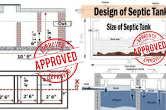 design septic system, site plan pe stamp for USA permit