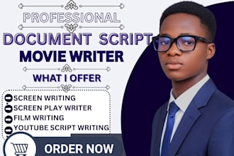 write movie tv script screenplay scriptwriting edit movie script film script