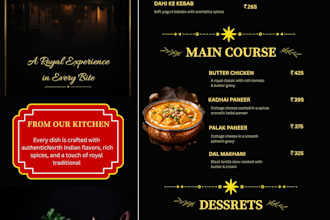 create restaurant menu card design
