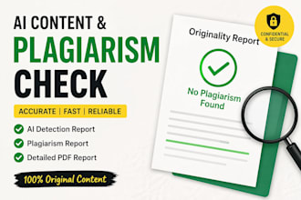 check ai content and deliver a detailed plagiarism report