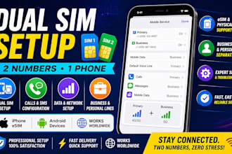 set up dual sim, esim, and business line on your iphone or android