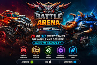 develop 2d or 3d unity games for mobile and desktop