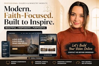 build or redesign a beautiful church website ministry website