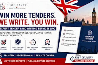write IT proposals, rfp responses, tender docs and compliance matrix UK