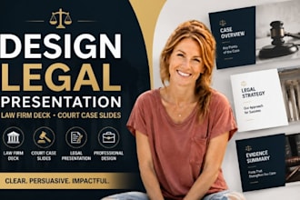 design legal presentation, law firm deck, court case slides design