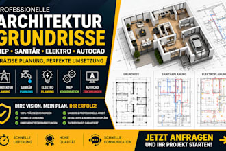 do architektur grundrisse, mep, sanitar und elektroplanung in autocad