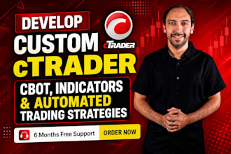 code custom ctrader cbot, indicators and automated trading strategy