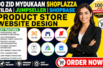 do zid mydukaan shoplazza tilda jumpseller shopbase product store website design