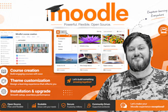 customize, upgrade, migrate, install moodle lms and create course with quizzes
