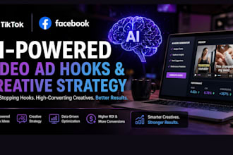 design ai powered high converting video ad hooks creative strategy for tiktok fb