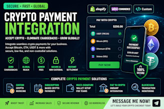 integrate crypto payment gateway to shopify, woocommerce, or website