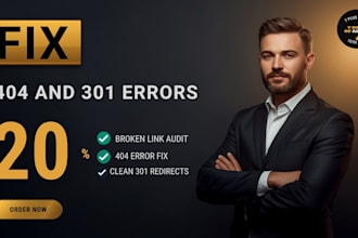 fix broken links, 404 errors, and 302 301 redirects for technical SEO cleanup