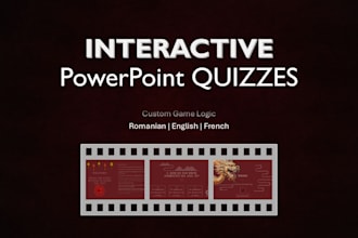 design an interactive powerpoint quiz, or educational test
