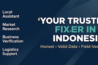 be your professional local assistant and fixer in indonesia