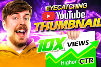 design clickbait amazing youtube thumbnail