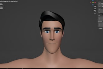 create 3d character modeling weight painting 3d rigging blender maya animation