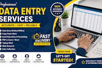 do fastest data entry, copy paste and web research