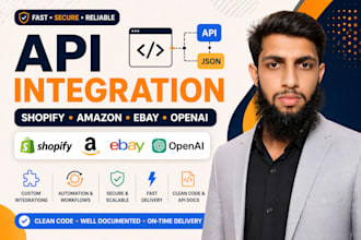 integrate API shopify amazon ebay openai in laravel or node