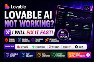 fix lovable ai website, lovable app, lovable dev, supabase errors and bugs