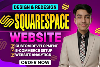 develop and design a squarespace website