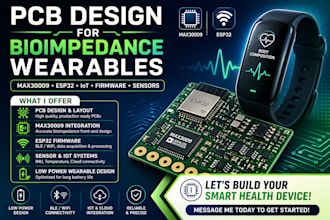 pcb bioimpedance wearable design max30009 esp32, mcu, sensors, iot, firmware ble