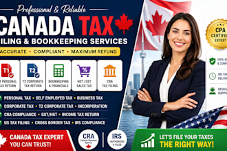 canada tax return, t1 personal tax, t2 corporate tax, bookkeeping,cra tax filing