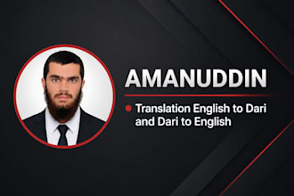 do professionally translate english to dari