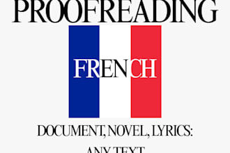 proofread any french text