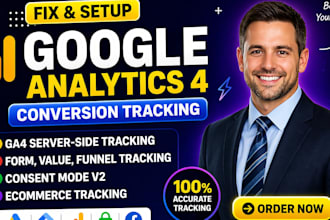 set up google analytics 4 ga4 conversion tracking and GTM setup