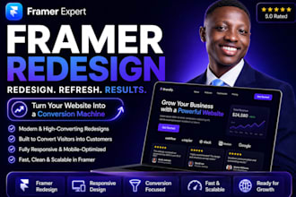 redesign website, framer website design, website redesign, business website