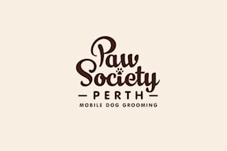 design pet, dog, cat, animal and veterinary clinic logo