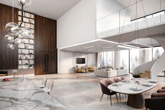 3d realistic interior modeling, rendering, space planning  modern home design