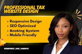 build a tax service website using wordpress, wix, or hubspot