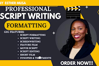 ghostwrite screenplay, screenwriting, move script writing, film script editing