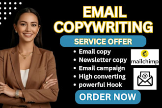 write email copywriting, email marketing, sales copy emails email squence