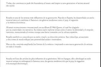 write articles in french and english