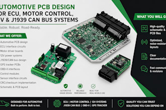 do automotive pcb for ecu, motor control, 12v system and j1932 can bus system