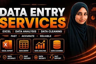 data entry, data analysis, excel dashboard, and spreadsheet tasks