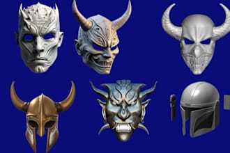 3d print and paint, ship 3d mask 3d helment cosplay halloween mask stl file