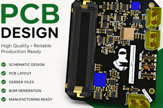 design pcb schematics, layout, gerber files and bom