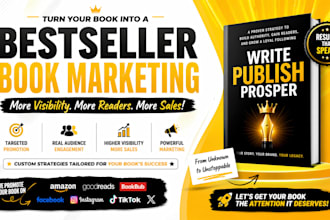promote and market your book for amazon KDP for visibility