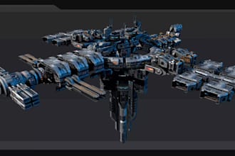 design 3d starship modular outpost stl 3d printing sci fi station tabletop kit