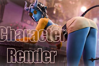 create cinematic 3d character renders