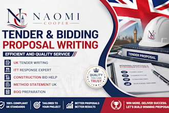 write UK construction tender, itt response, method statement, boqs