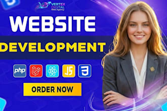 build rebuild custom website development full stack front end back end developer