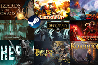 design steam capsule art fantasy rpg indie game key art medieval adventure cover